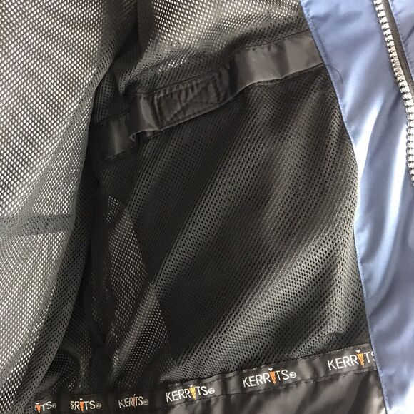 Kerrits Hooded Riding Jacket Waterproof Vents Pockets Blue Rain Coat Size Small - Picture 14 of 16